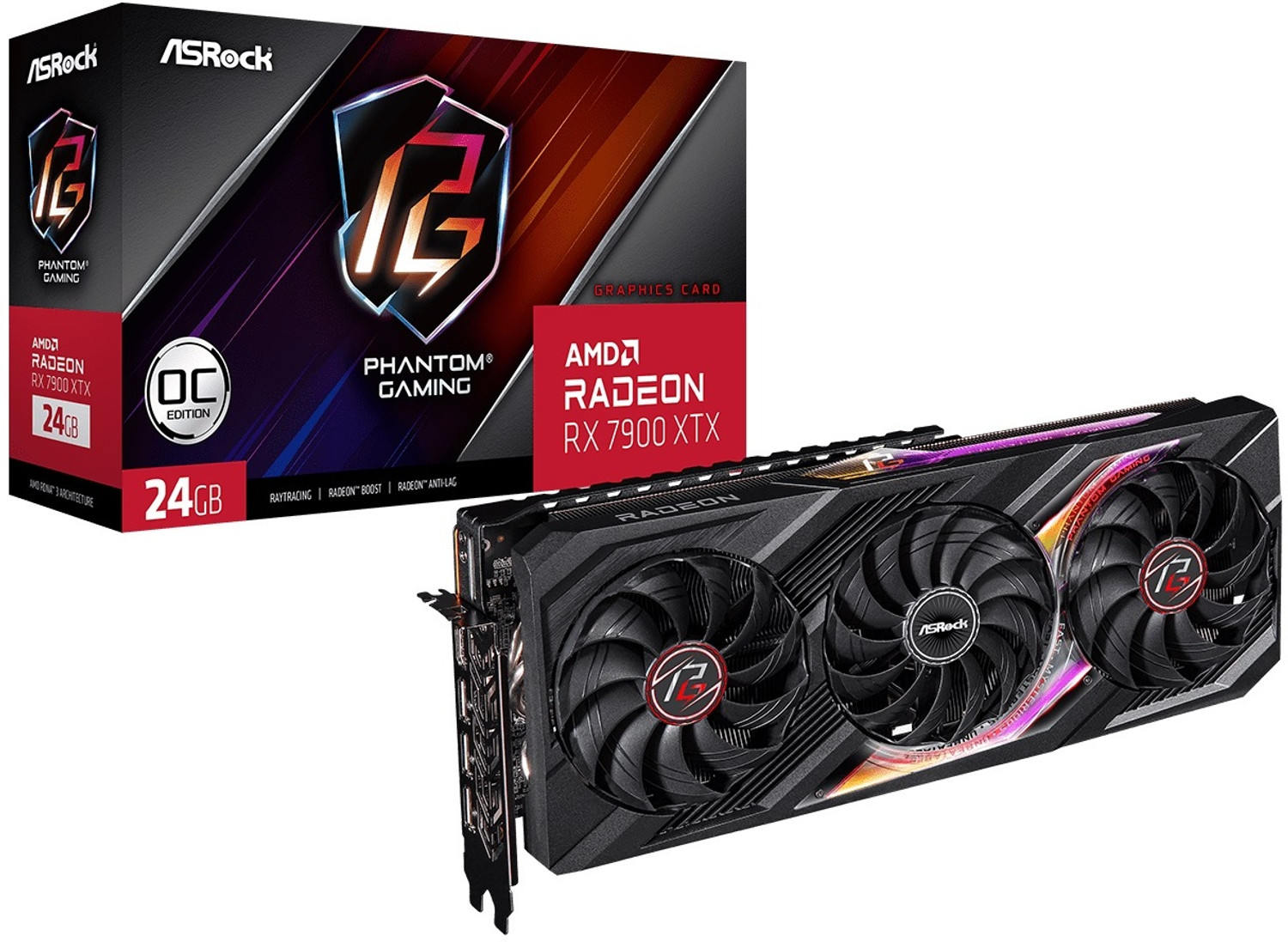 Image of ASRock RX 7900 XTX GDDR6 24 GB AMD Radeon Chipset 384 bit 2615 MHz Graphics Card
