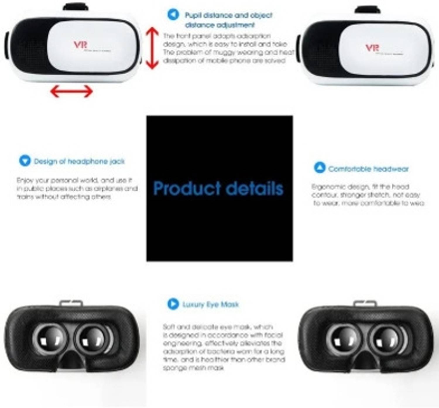 VRGRID VR Headset Premium Mobile VR Box - Image 5