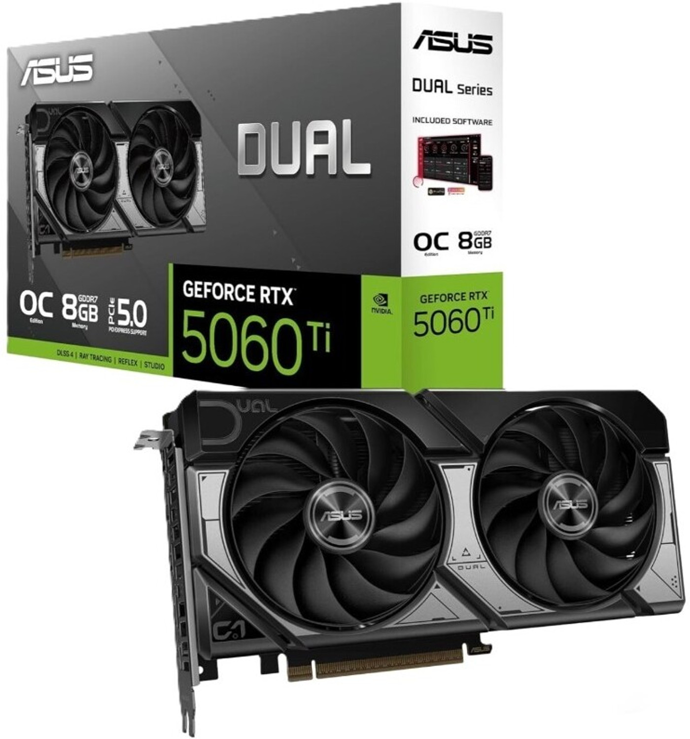 Image of ASUS Dual NVIDIA GeForce RTX 5060 Ti 8GB GDDR7 OC Edition - Graphics Card GDDR7 8 GB NVIDIA Chipset 128 bit 2602 MHz Graphics Card
