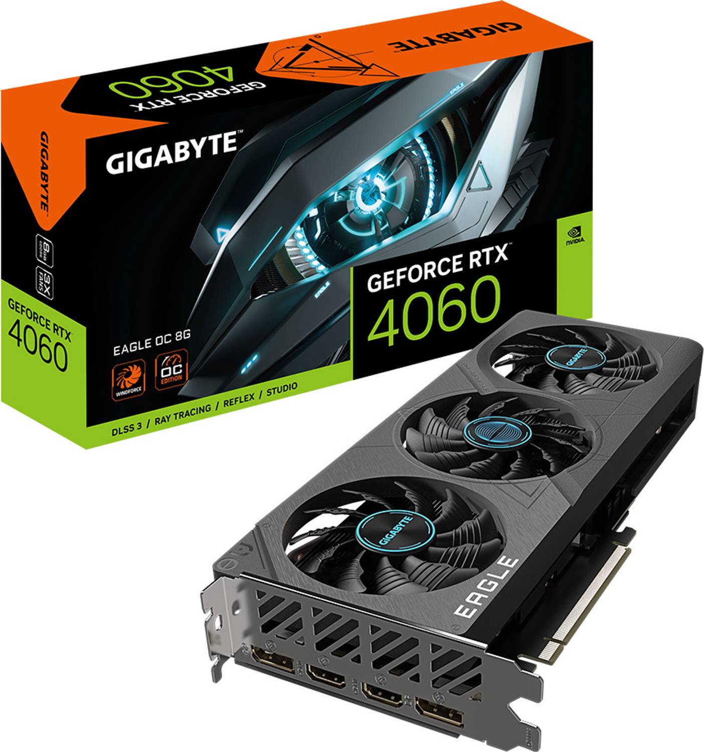GIGABYTE 4060-Eagle OC GDDR6 8 GB NVIDIA Chipset 128 bit 2460 MHz