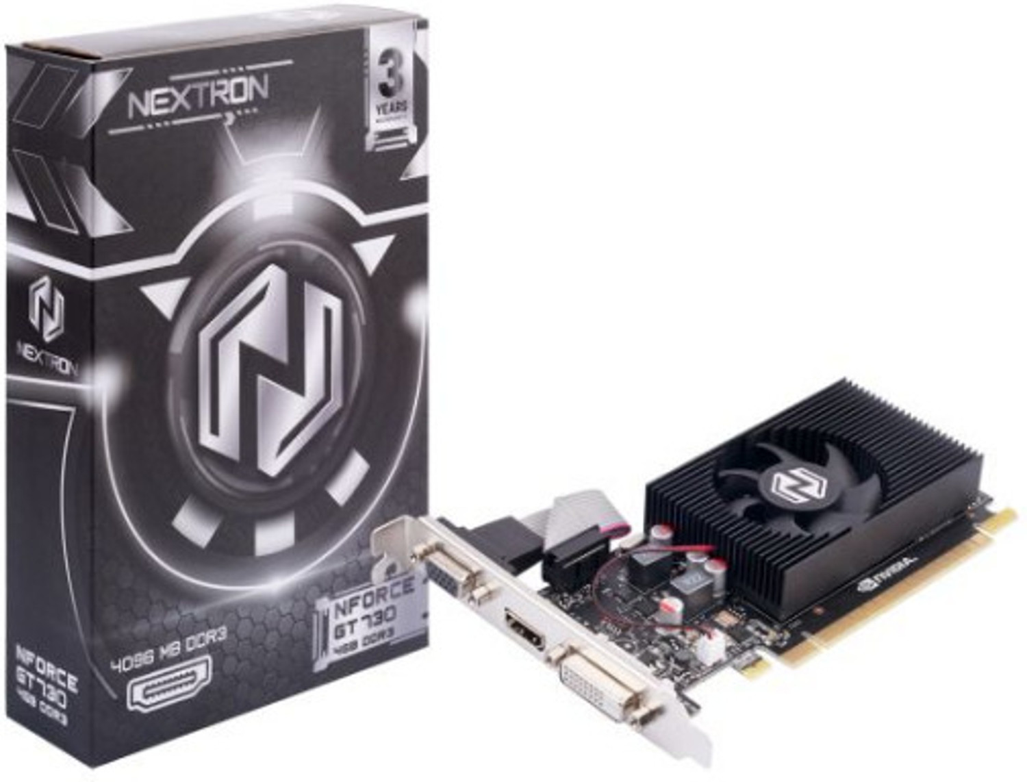 Image of Nextron GT730 4GB DDR3 DDR3 4 GB NVIDIA Chipset 4000 bit 700 MHz Graphics Card