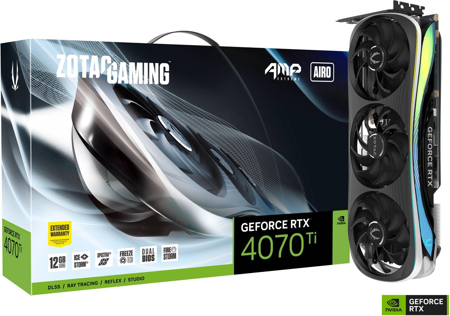 ZOTAC GAMING GeForce RTX 4070 Ti AMP Extreme AIRO GDDR6X 12 GB