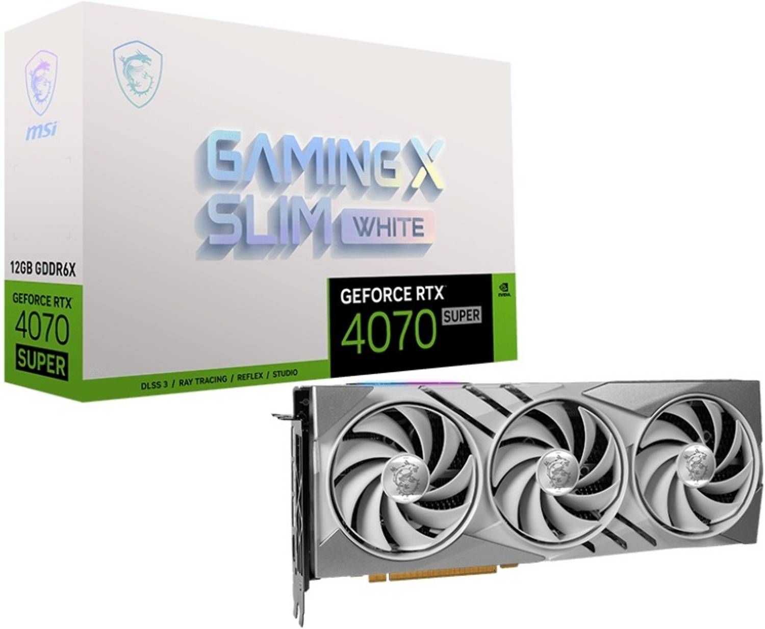 MSI GeForce RTX 4070 SUPER 12G GAMING X SLIM WHITE GDDR6X 12 GB
