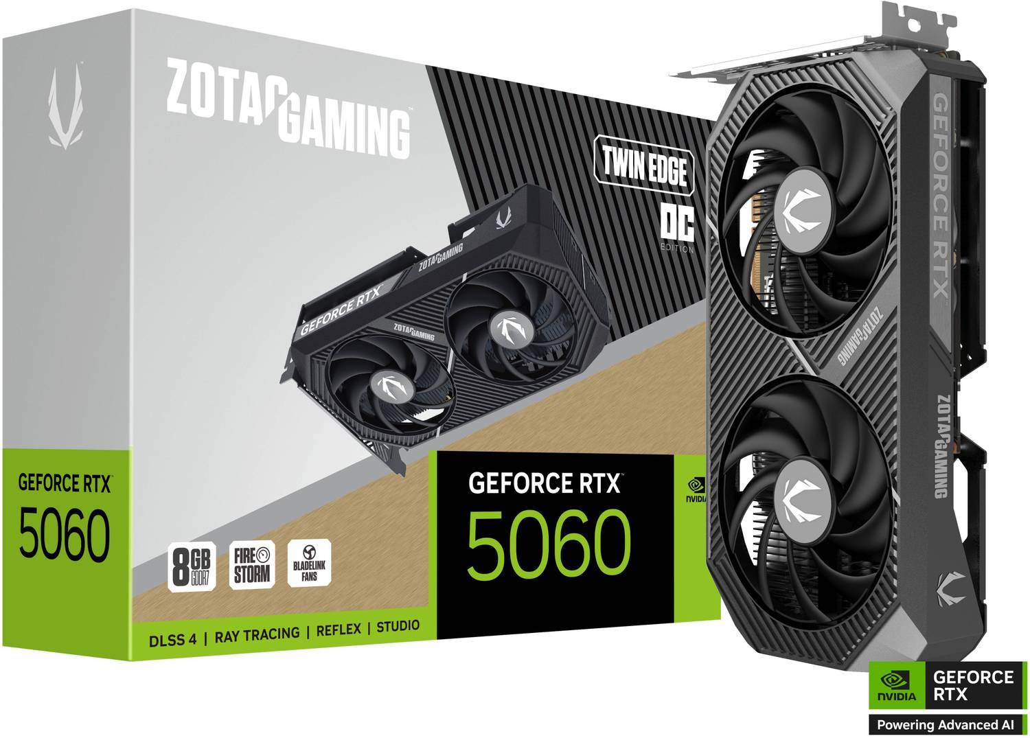 ZOTAC RTX 5060 TWIN EDGE OC GDDR7 8 GB NVIDIA Chipset 128 bit 2527