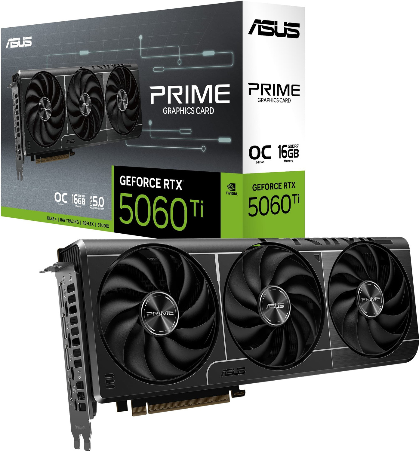 Image of ASUS PRIME-RTX5060TI-O16G GDDR7 16 GB NVIDIA Chipset 128 bit 2617 MHz Graphics Card