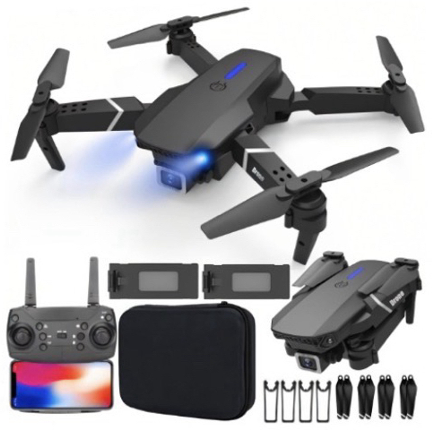 Image of FLYZEN E88 Pro 4K Motion Vision Drone with Real-Time FPV & Quick Launch DDR2 2 GB NVIDIA Chipset 0 bit 0 MHz Graphics Card (Black)