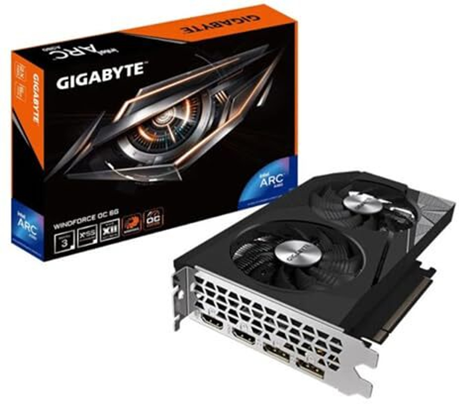 Image of GIGABYTE GV-IA380WF2OC-6GD GDDR6 6 GB Intel Chipset 96 bit 2350 MHz Graphics Card