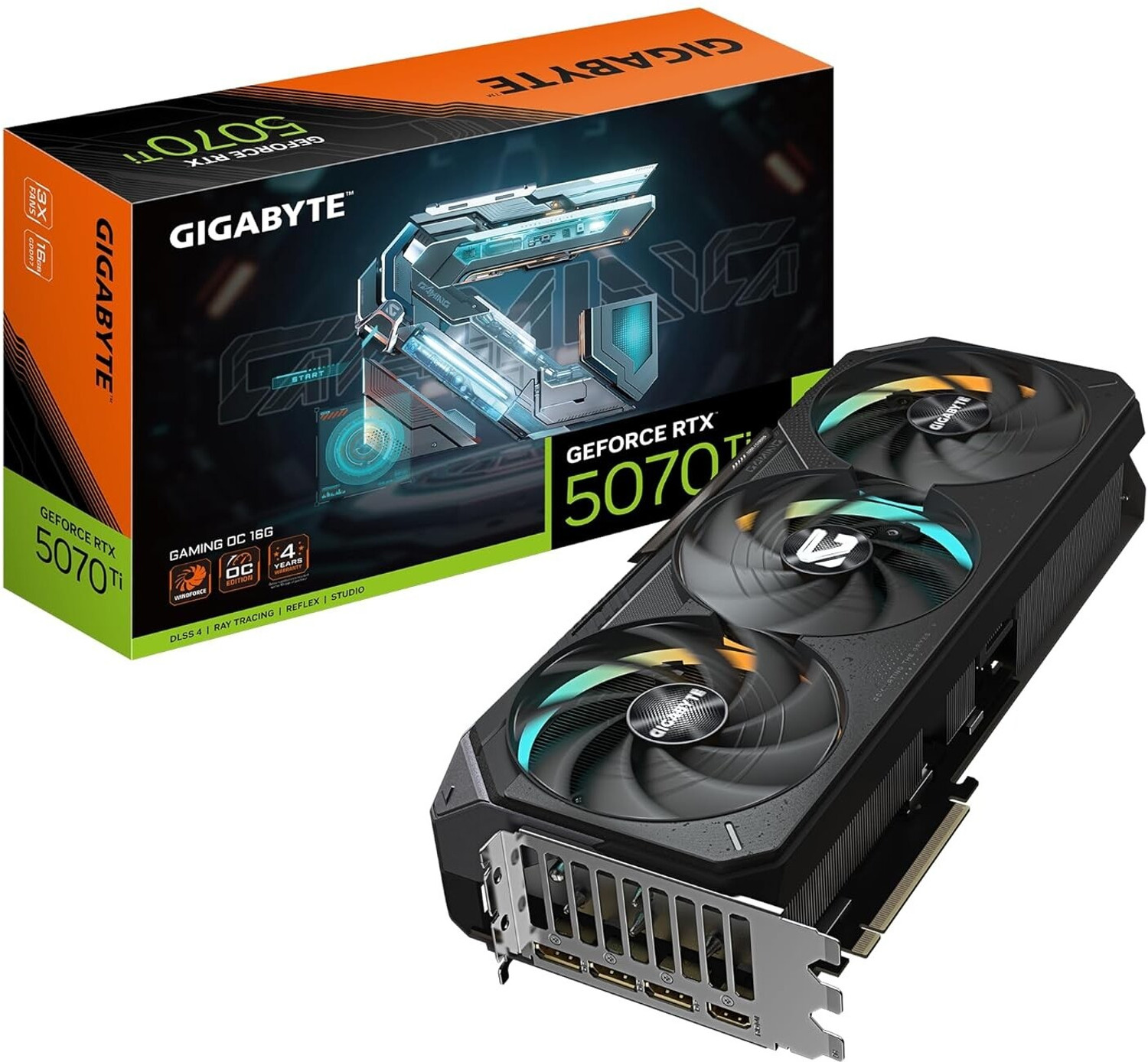 Image of GIGABYTE Geforce Rtx 5070 Ti Gaming Oc 16Gb Gddr7 Graphics Card GDDR7 16 GB Intel Chipset 256 bit 2588 MHz Graphics Card