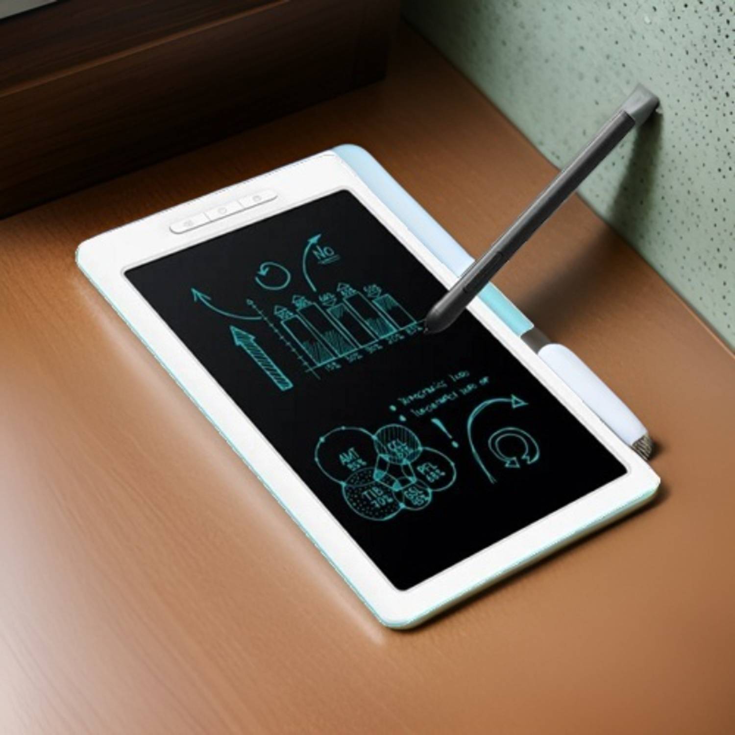 GUGGU F32_Writing tab 8.5 Inch LCD Doodle Board: Reusable Drawing Tablet for Kids 8.5 x 4.5 inch Graphics Tablet Connectivity - Wireless