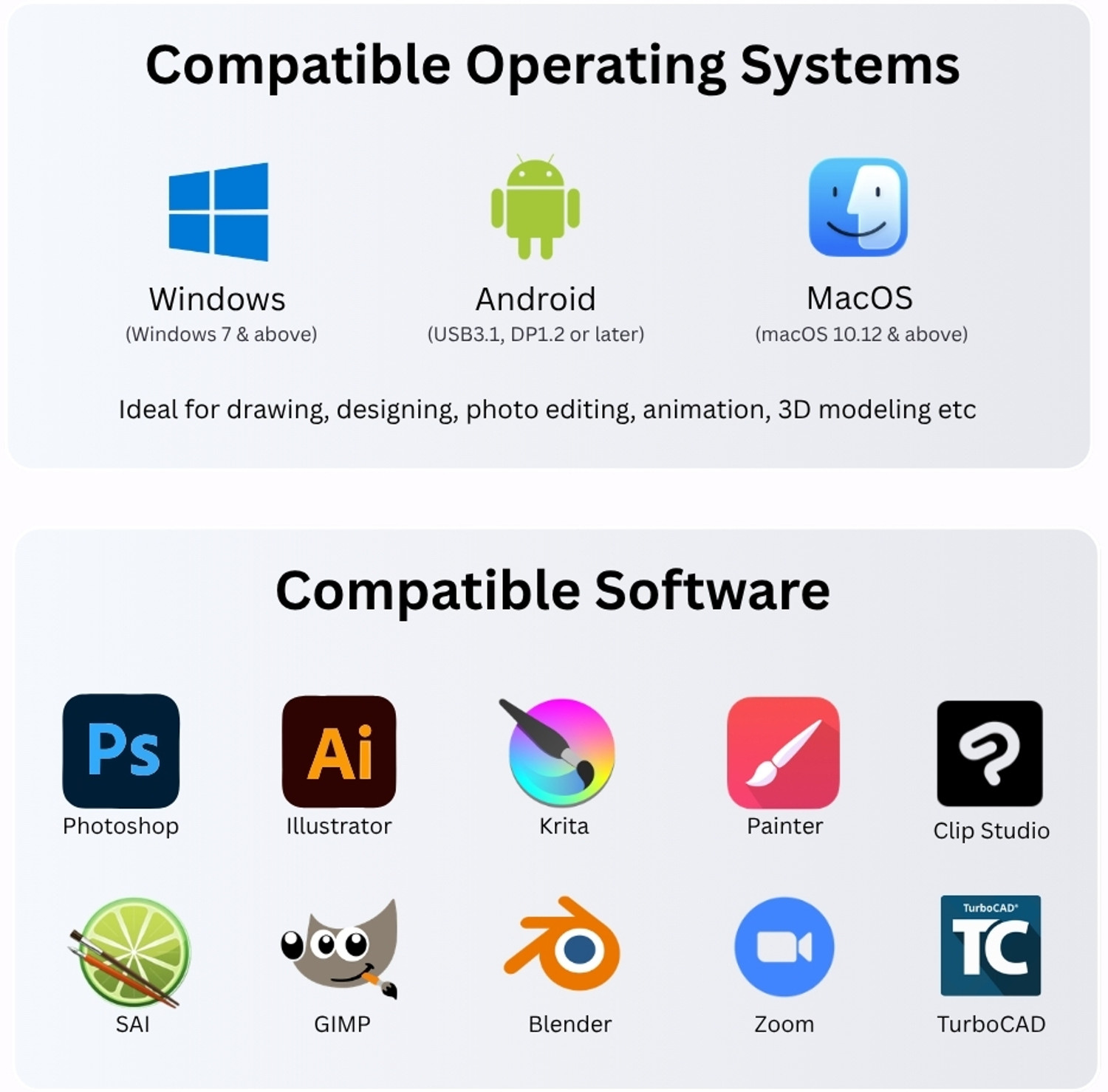 Image of HUION RDS-220 KAMVAS Pen Display 21.5 x 12.7 inch Graphics Tablet Connectivity - USB