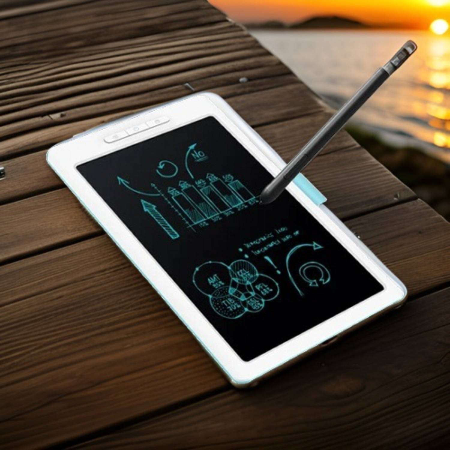 SYARA L90_Writing tab 8.5 Inch LCD Doodle Board: Reusable Drawing Tablet for Kids 8.5 x 4.5 inch Graphics Tablet Connectivity - Wireless
