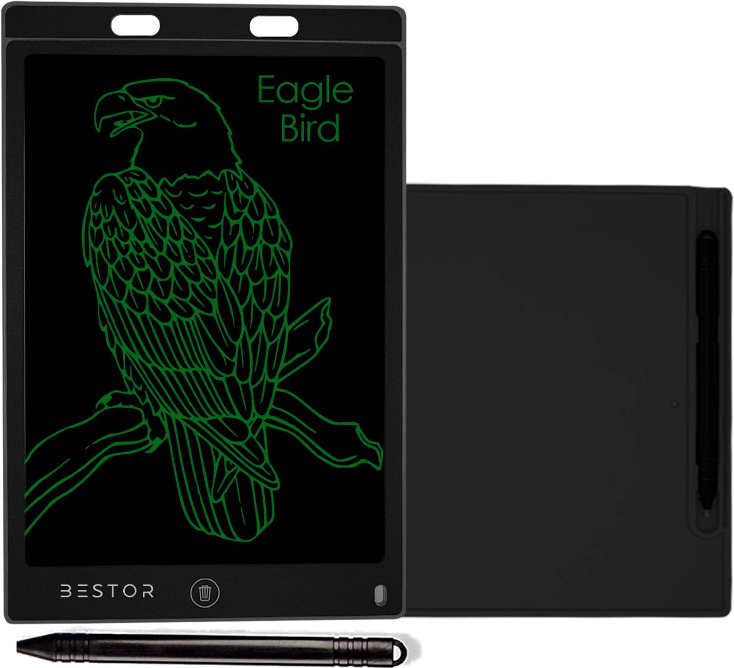 Bestor Graphic Tablet 12 Inch Drawing Tablet Electronic Doodle Pad E-Writer/Writing Doodle Board for Kids, Traveling Gift Toys for 2 3 4 5 6 Year Old Boys and Girls 6 x 12 inch Graphics Tablet Connectivity - Wireless