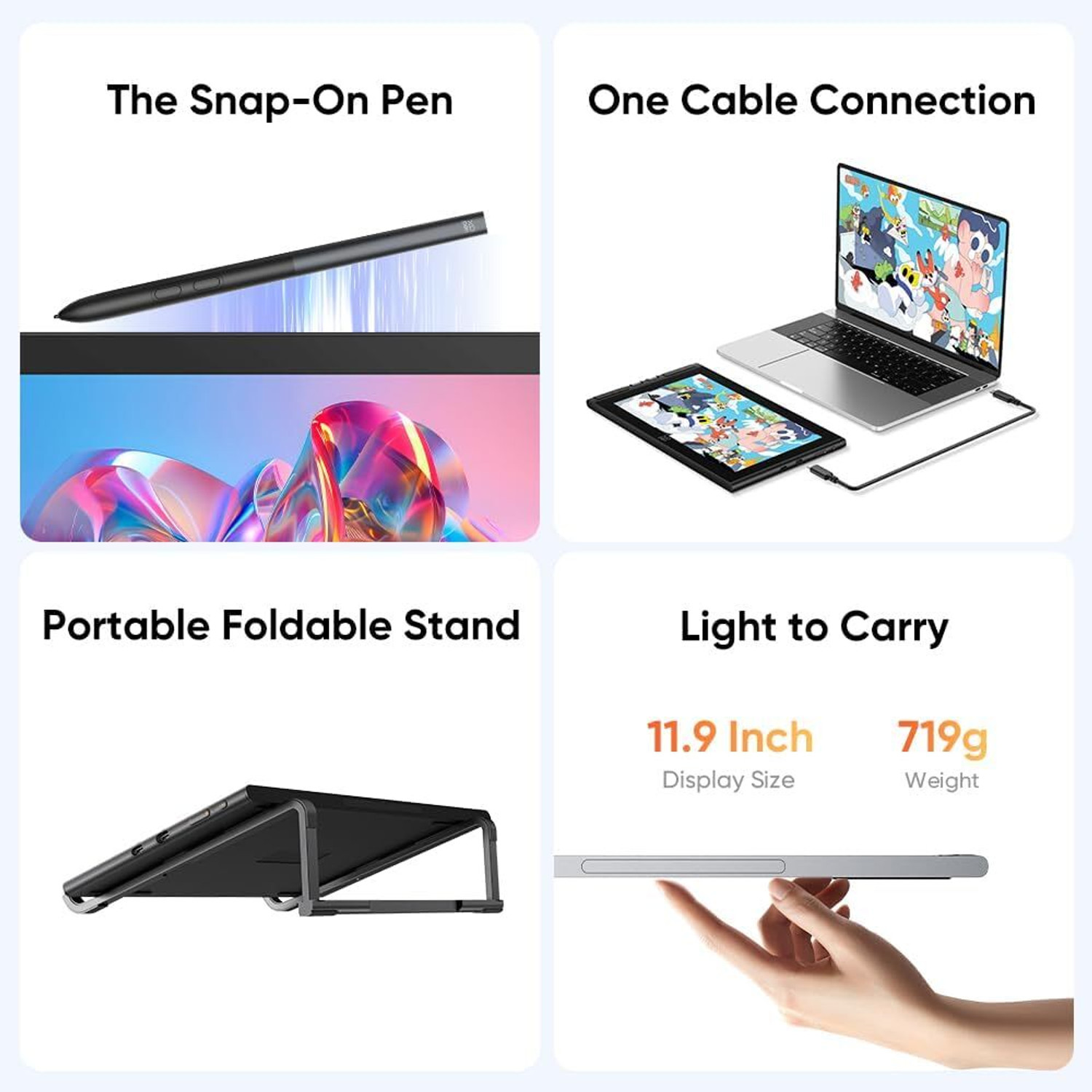 Image of XP Pen ART123GEN XPPen Artist 12 3rd Gen 10.39 x 5.87 inch Graphics Tablet Connectivity - USB, Bluetooth