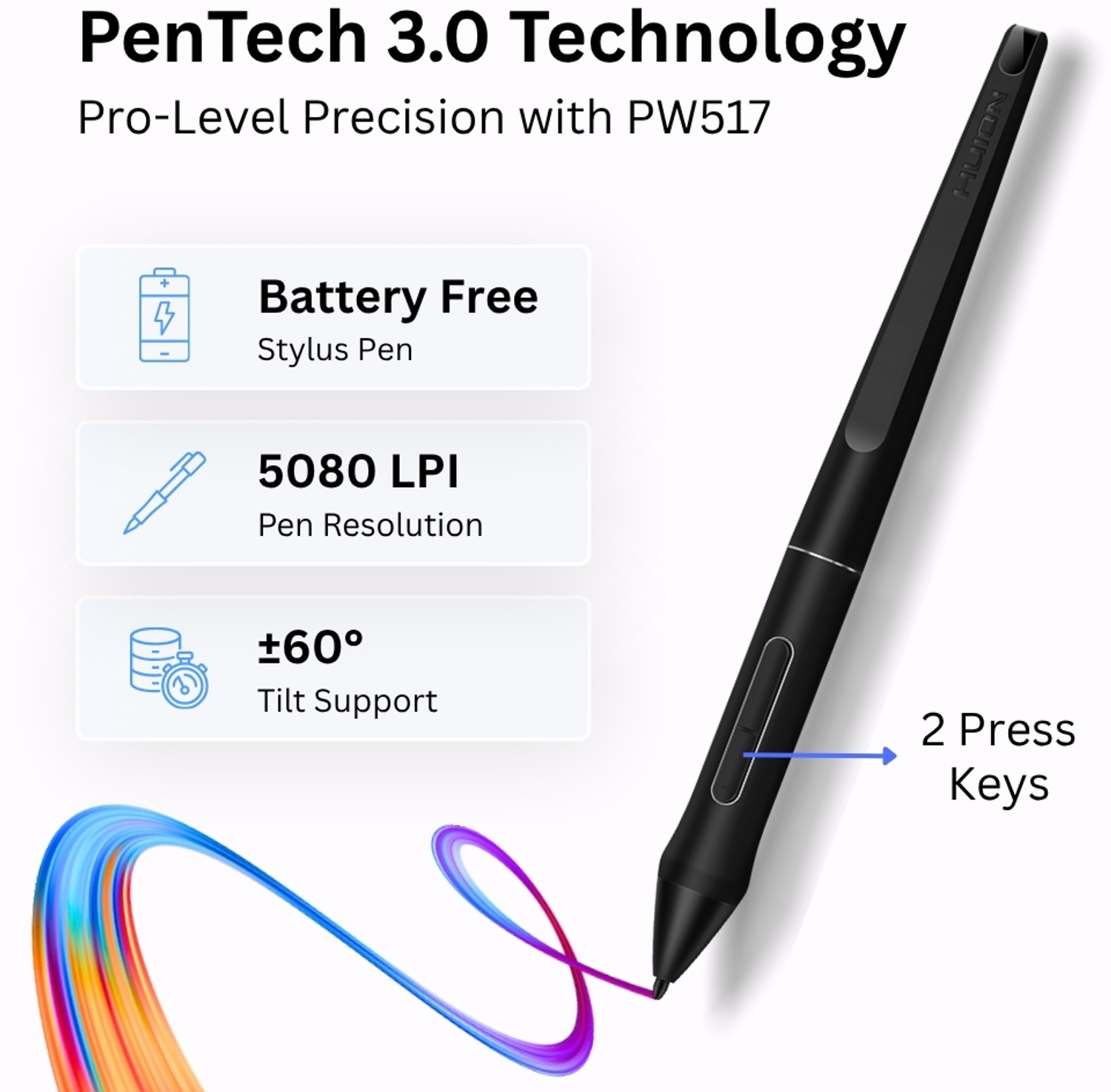 Image of HUION RDS-220 KAMVAS Pen Display 21.5 x 12.7 inch Graphics Tablet Connectivity - USB