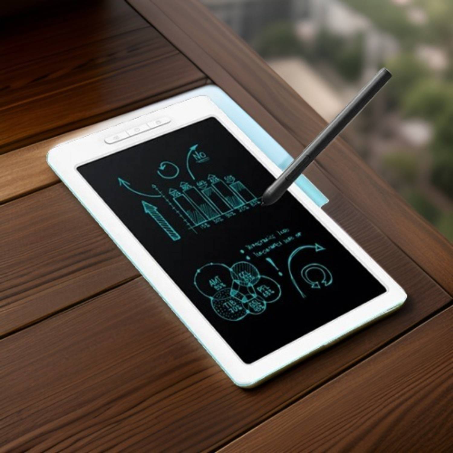 SYARA T46_Writing tab 8.5 Inch LCD Doodle Board: Reusable Drawing Tablet for Kids 8.5 x 4.5 inch Graphics Tablet Connectivity - Wireless