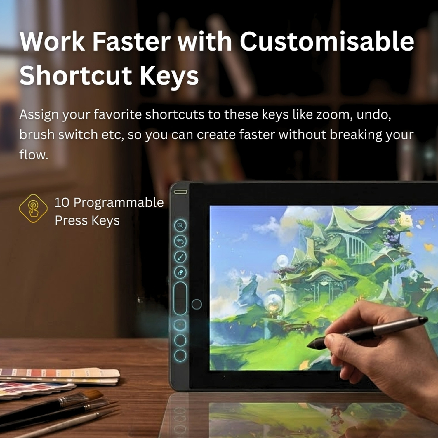 Image of HUION RDS-160 Kamvas Display Tablet 15.6 inch 15.6 x 10.3 inch Graphics Tablet Connectivity - USB