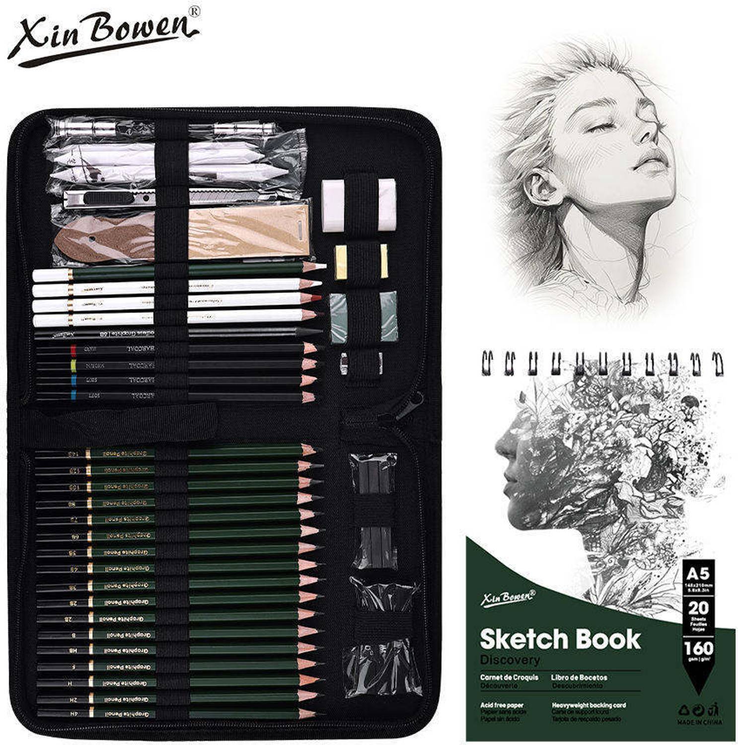 Xin Bowen 43 Pcs Sketching and Drawing Kit - Image 4