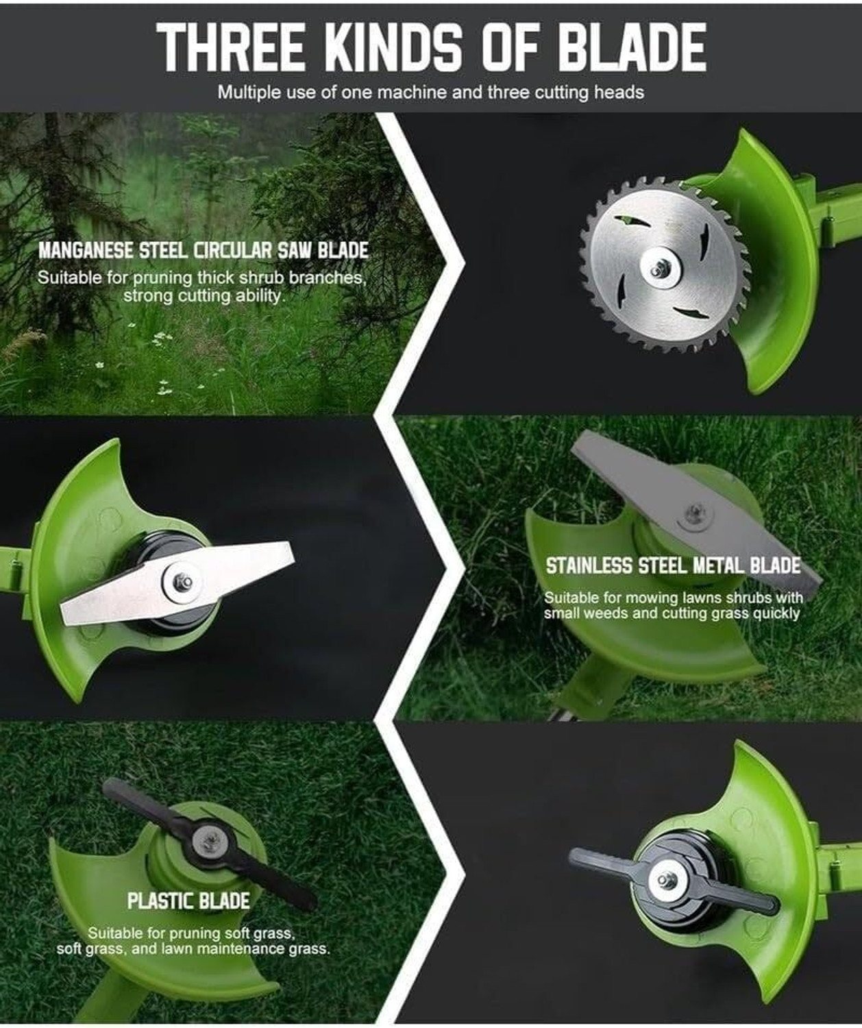 Image of Tazomi Electric Grass Cutter Machine for Garden, Lawn Mower & Weed Trimmer Electric Grass Cutter Machine for Garden, Lawn Mower & Weed Trimmer Battery & AC Adapter Push Lawn Mower