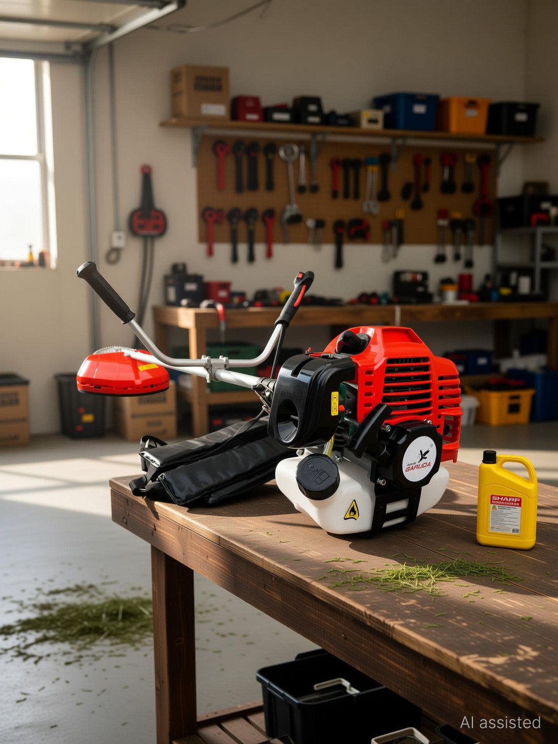 Image of Sharp Garuda Brush Cutter Machine|43CC 2Stroke Sidepack|Shoulder type Crop Cutter Machine Fuel Grass Trimmer