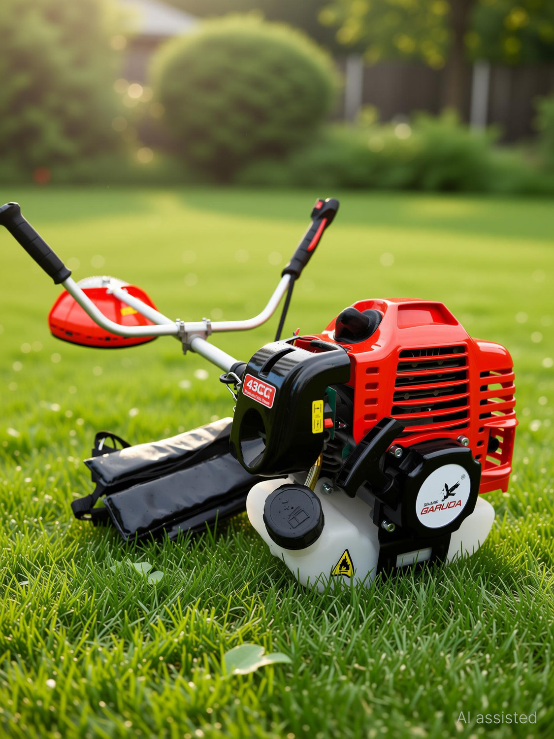 Image of Sharp Garuda Brush Cutter Machine|43CC 2Stroke Sidepack|Shoulder type Crop Cutter Machine Fuel Grass Trimmer