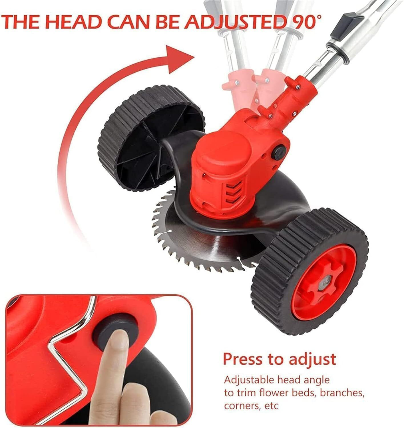Image of Tazomi Electric Grass Cutter, Stringless Weed Eater,2 Types Blades (48v*2) Battries Cordless Grass Trimmer