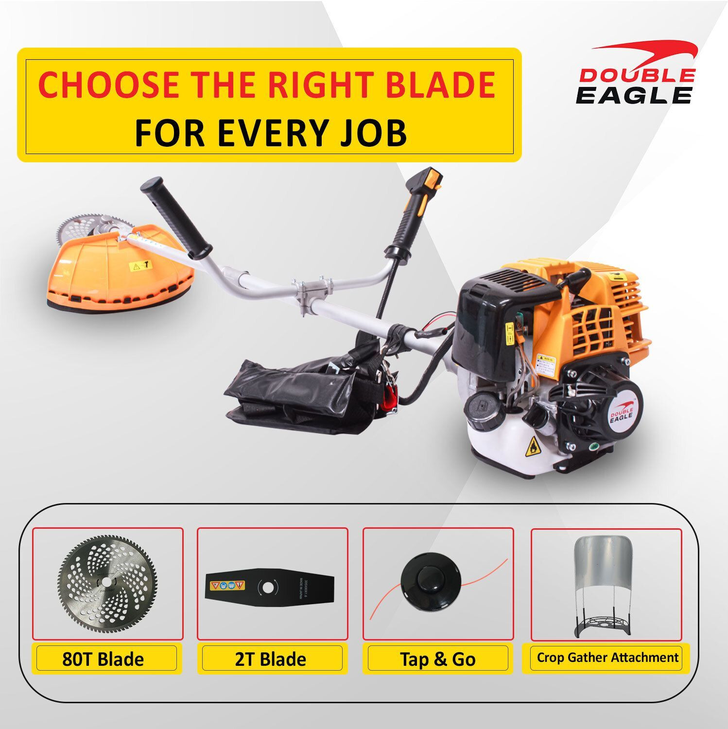 Image of Sharp Garuda Brush Cutter Machine|32CC 4Stroke Sidepack|Shoulder type Fuel Grass Trimmer