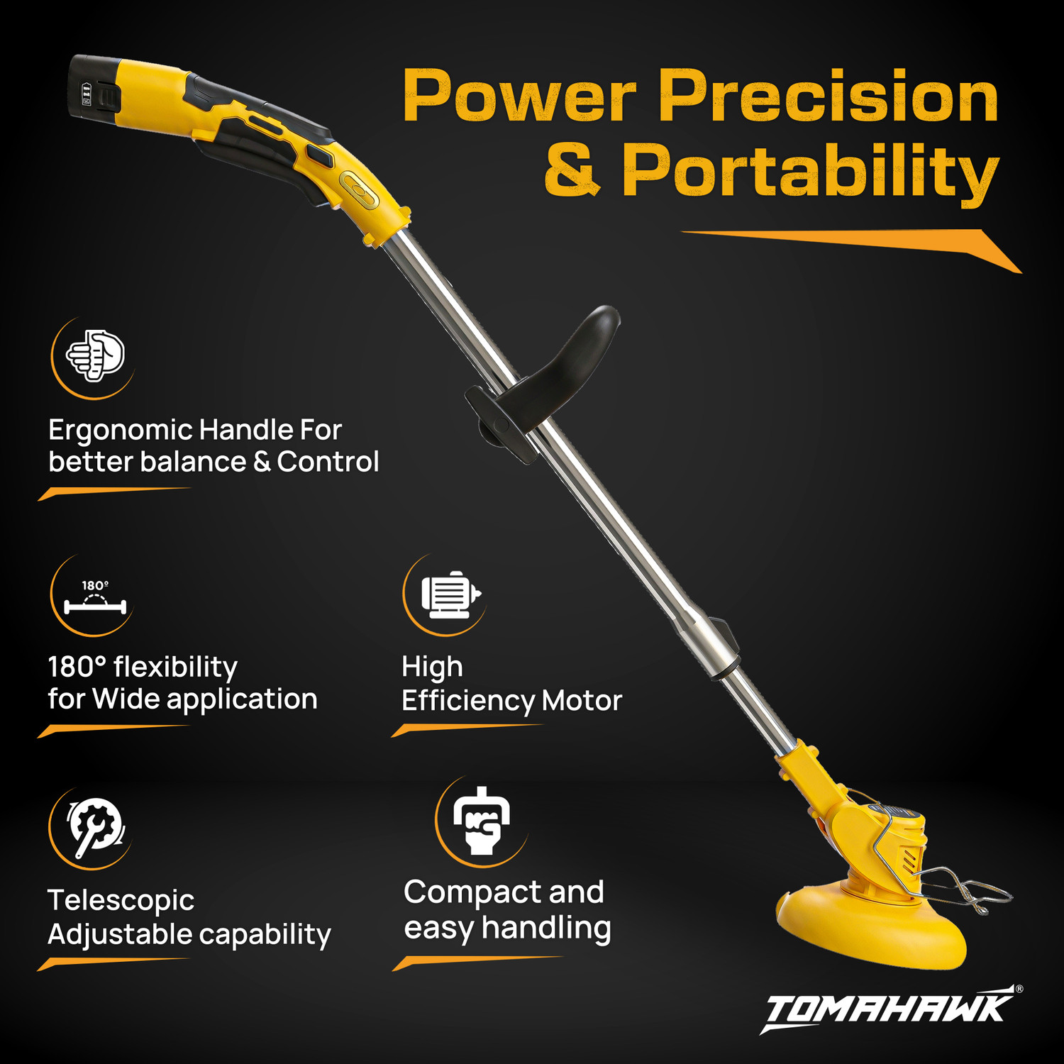 Image of Tomahawk TCBC-12 Cordless Grass Trimmer