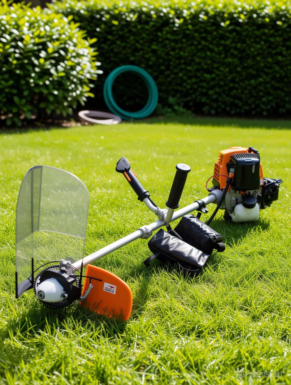 Image of Sharp Garuda Brush Cutter Machine|32CC 4Stroke Sidepack|Shoulder type Fuel Grass Trimmer