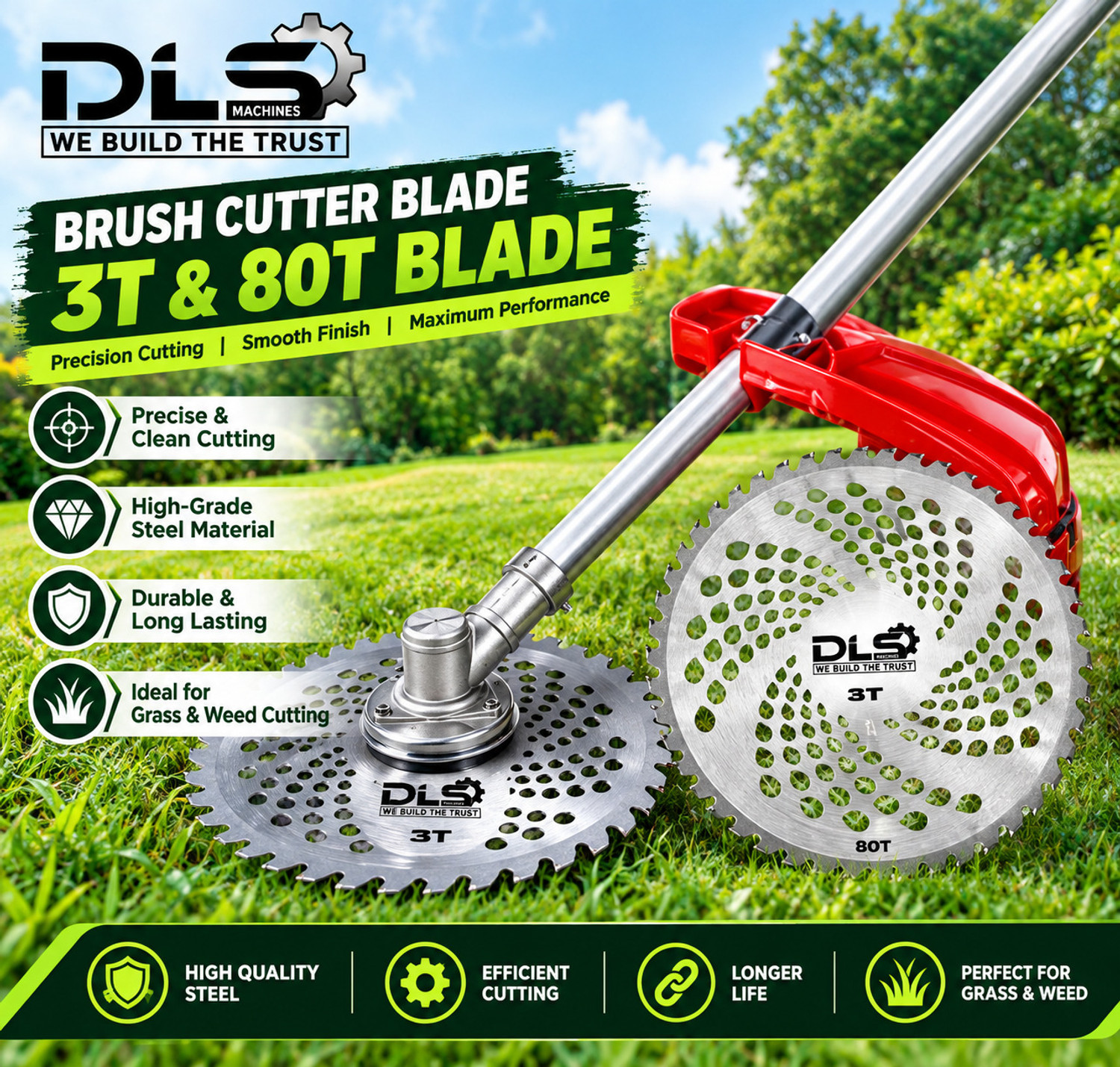 Image of DLS 80 Teeth TCT Blade For Brush Cutter /Crop Cutter Attachment Corded Grass Trimmer