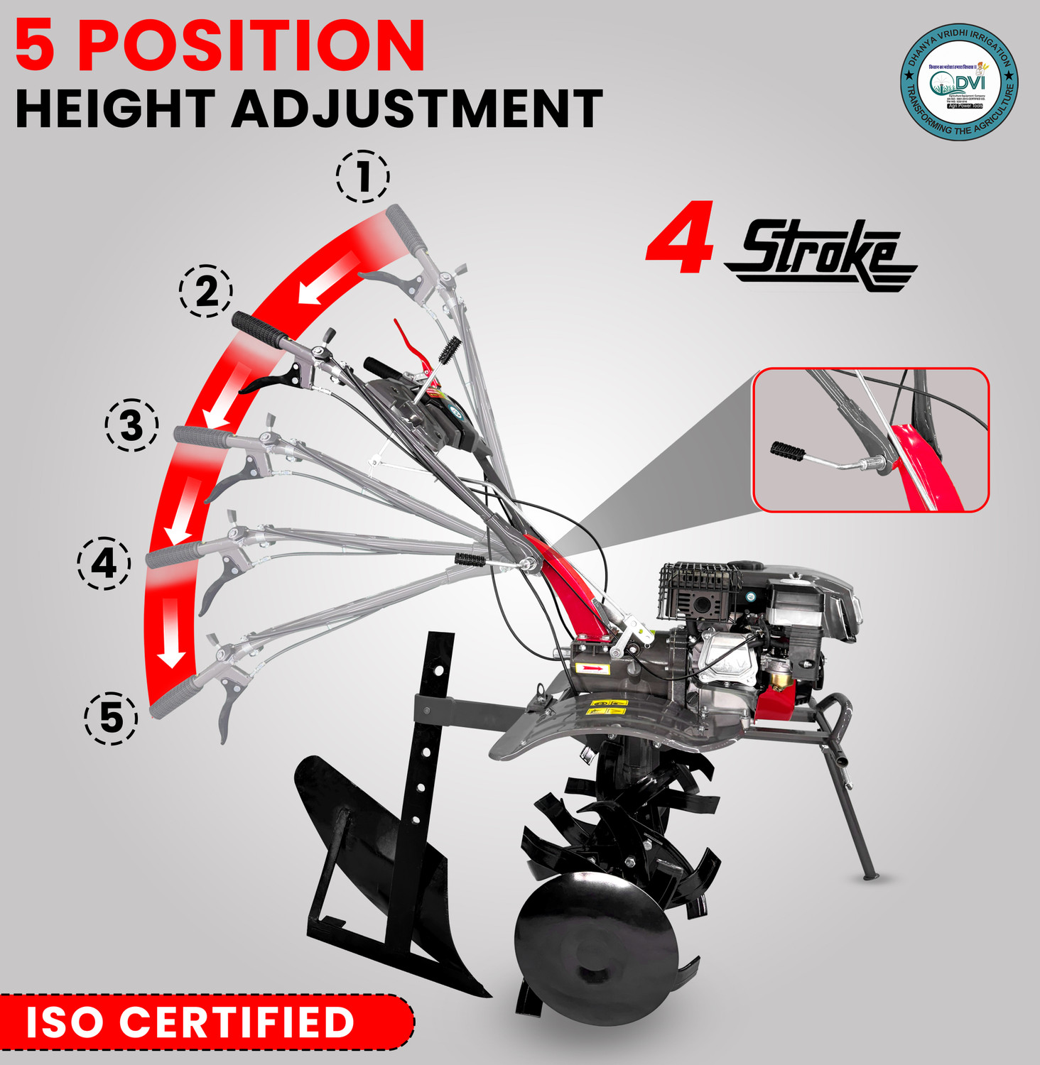 Image of DVI 4 Stroke Light Weeder Work in Day /Night With Petrol Engine With Ridger Att. Fuel Grass Trimmer