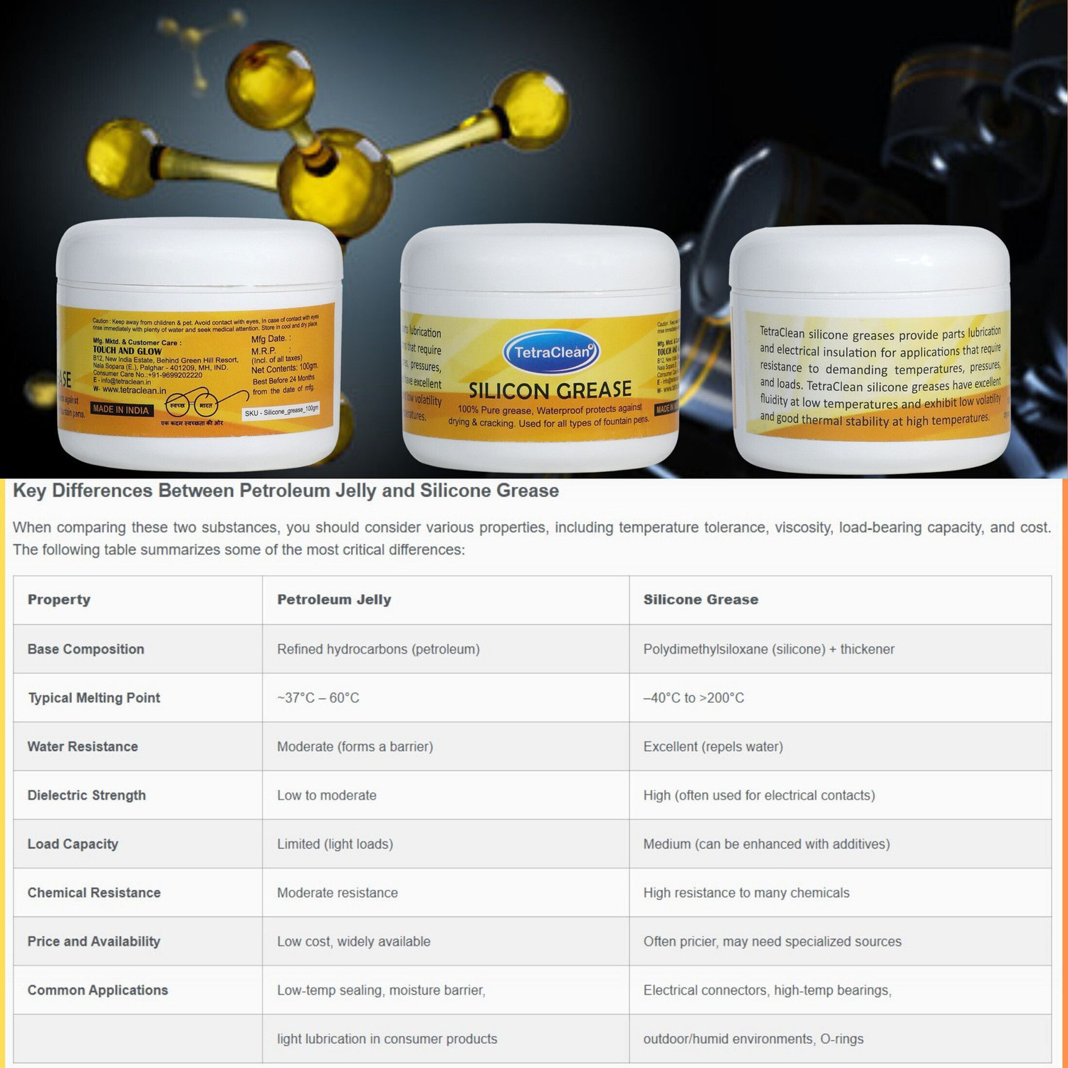 Image of TetraClean Silicon 100 g Grease
