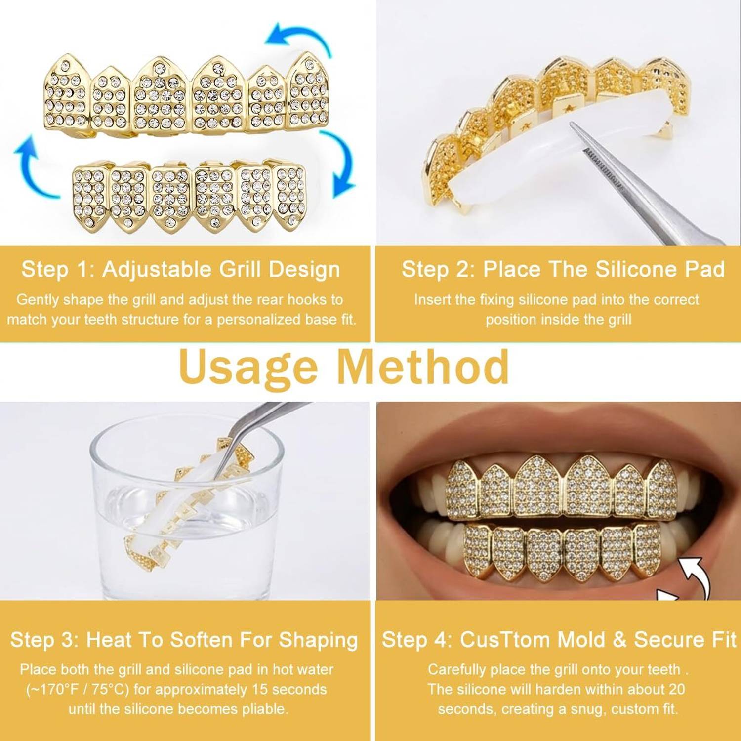 Gustave Copper Vampire Fang Teeth Grillz - Image 3