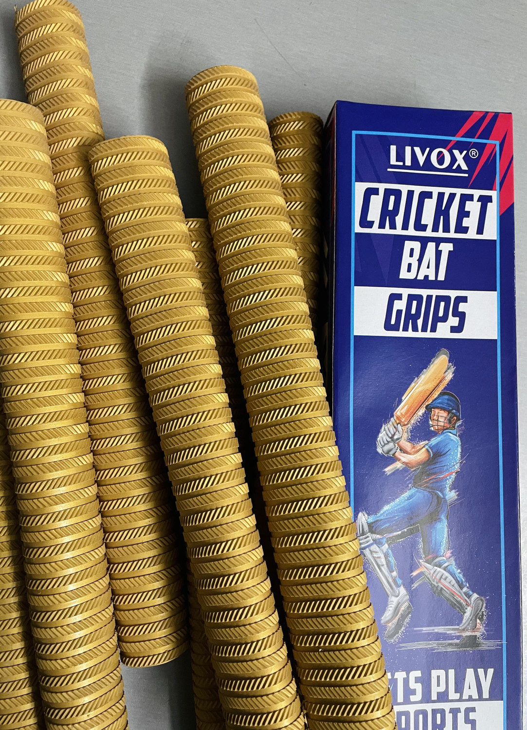 Image of LIVOX First Quality Ring Texture Cricket Bat Grips for Very Good Comfort And One Cone Ultra Tacky