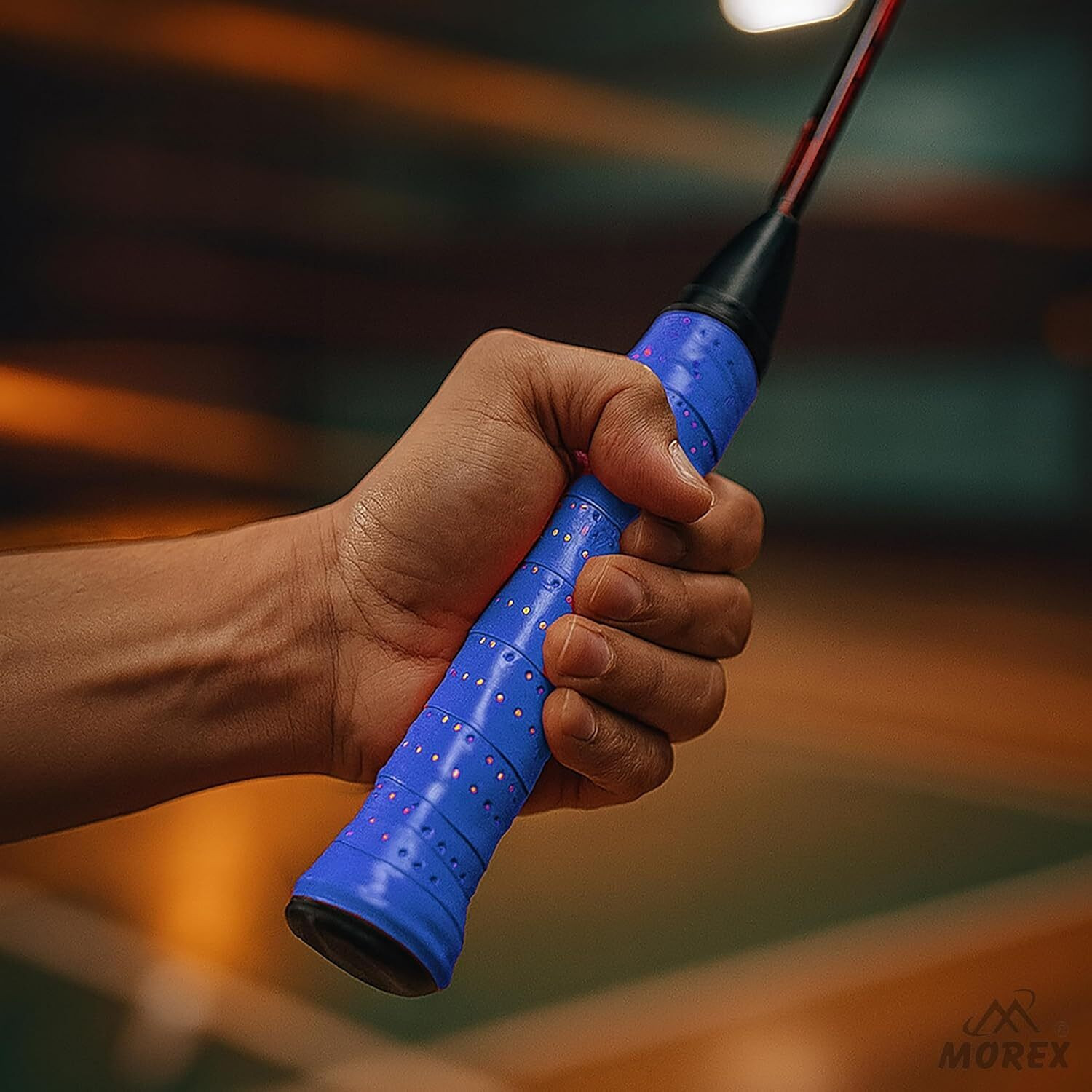 Image of MOVEX Morex Badminton & Tennis Racket Grip Tape | Anti-Slip, Absorbent, Durable Grip Coil