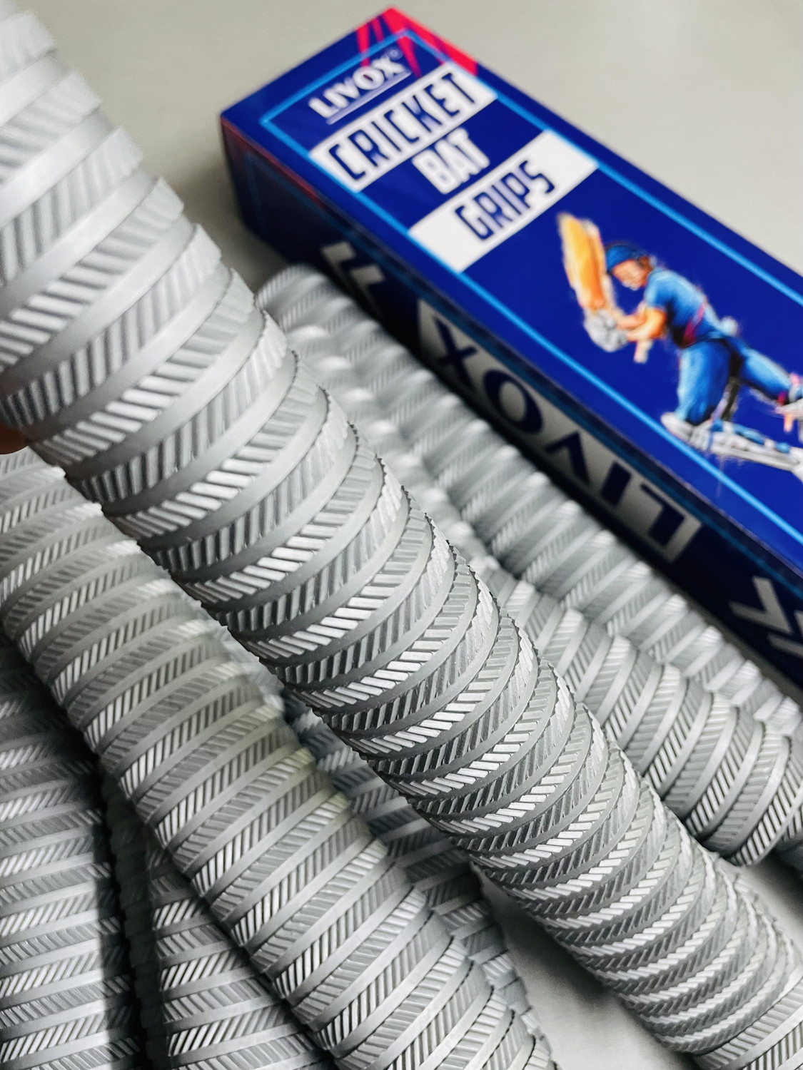 Image of LIVOX First Quality Ring Texture Cricket Bat Grips for Very Good Comfort And One Cone Ultra Tacky