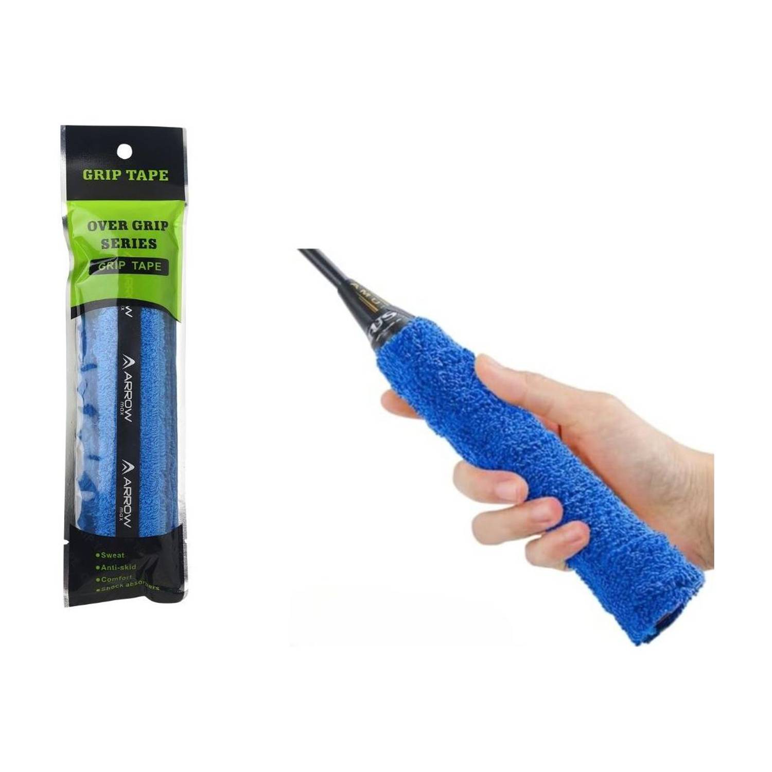 ArrowMax TOWEL COTTON BADMINTON GRIP ANTI SLIP ANTI SWEAT SKIN FRIENDLY Towel Grip