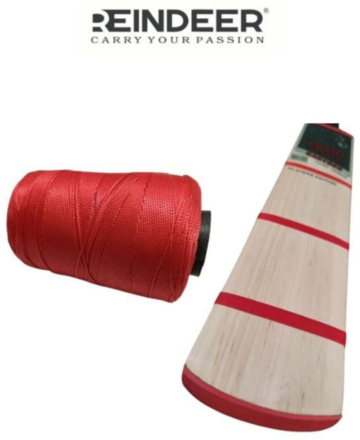 Image of REINDEER Cricket Bat Nylon Red Thread
