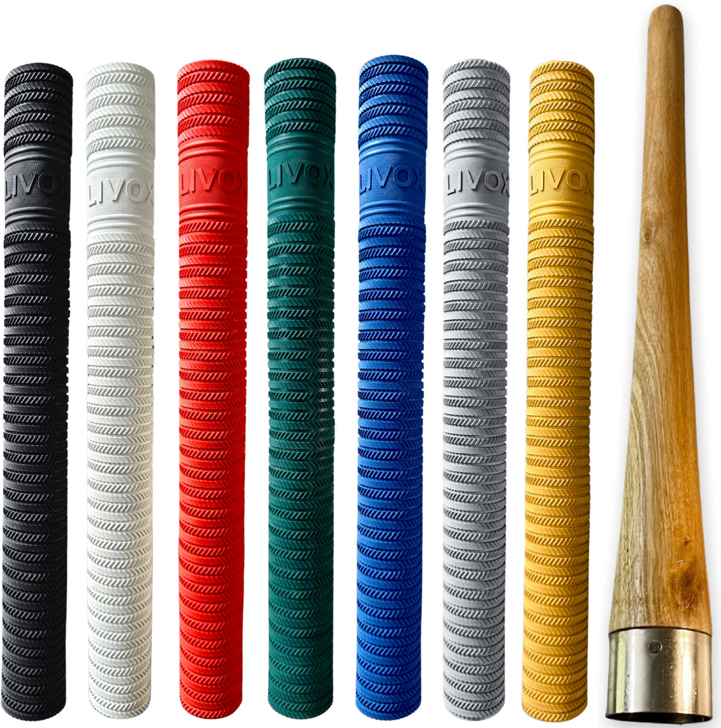 Image of LIVOX First Quality Ring Texture Cricket Bat Grips for Very Good Comfort And One Cone Ultra Tacky