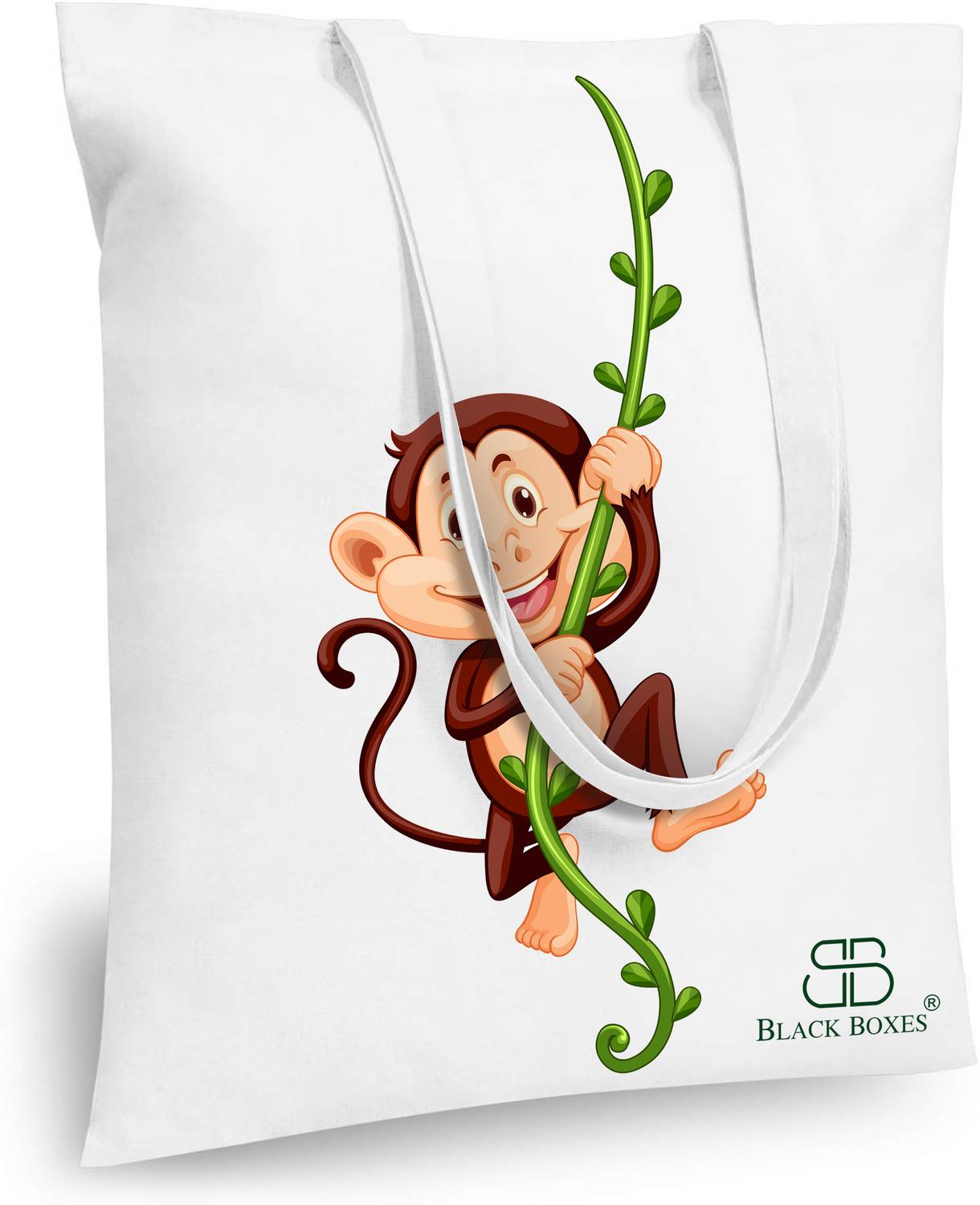 BlackBoxes Shopping Bags for Groceries Foldable Heavy Duty Canvas Tote Canvas Grocery Bag
