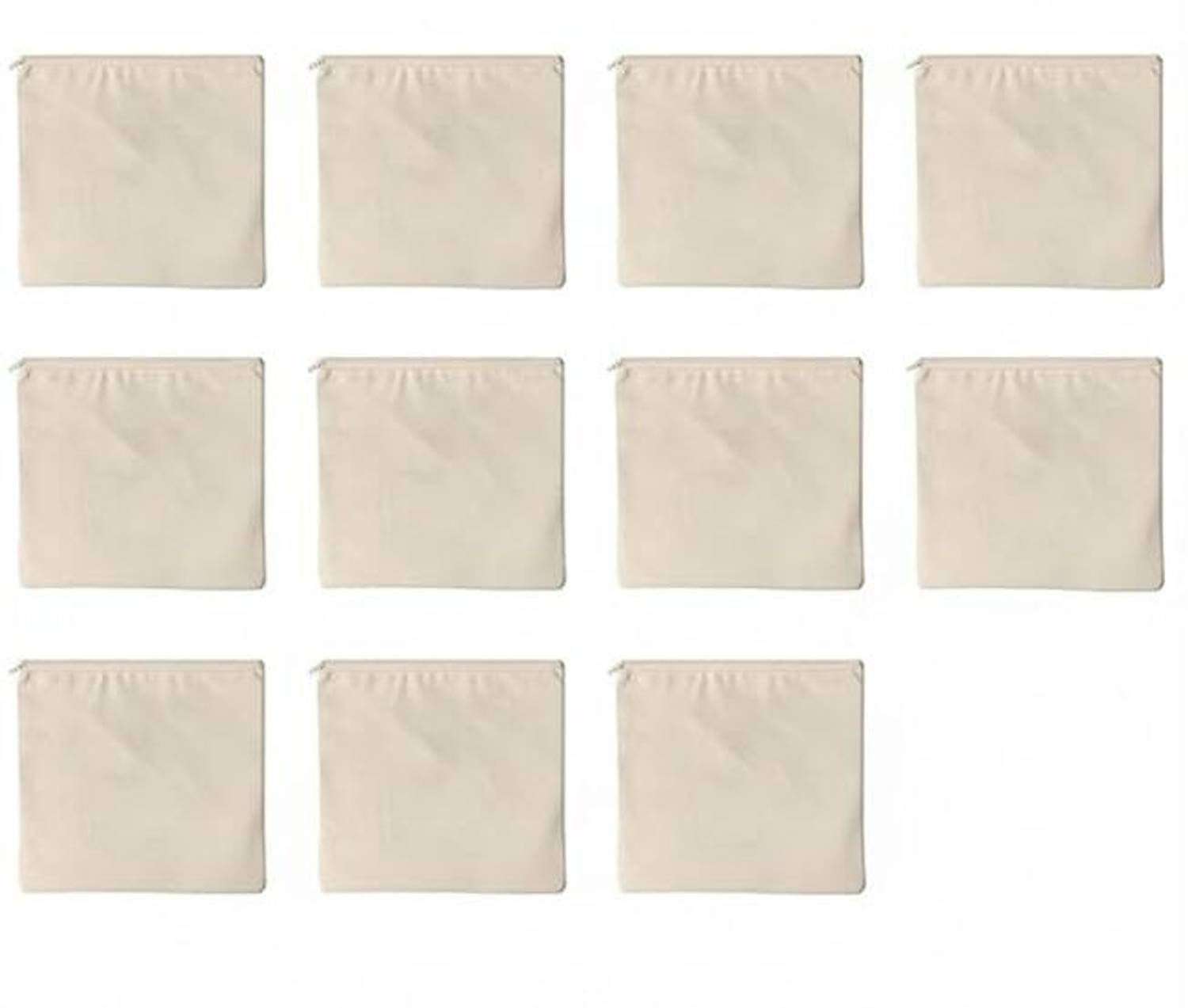 BRANDZONE 100% Cotton Reusable Vegetable Bags for Fridge | Eco-Friendly Pack of 11 Grocery Bags