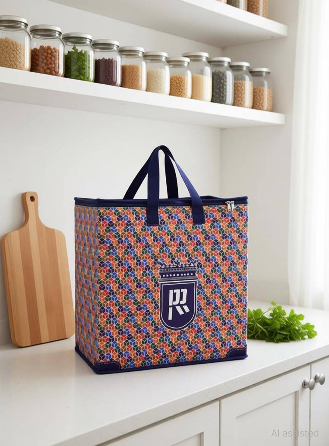 DOUBLE R BAGS Reinforced Handles with Multipurpose Clothes Storage Organizer. (Pack of1) Grocery Bag