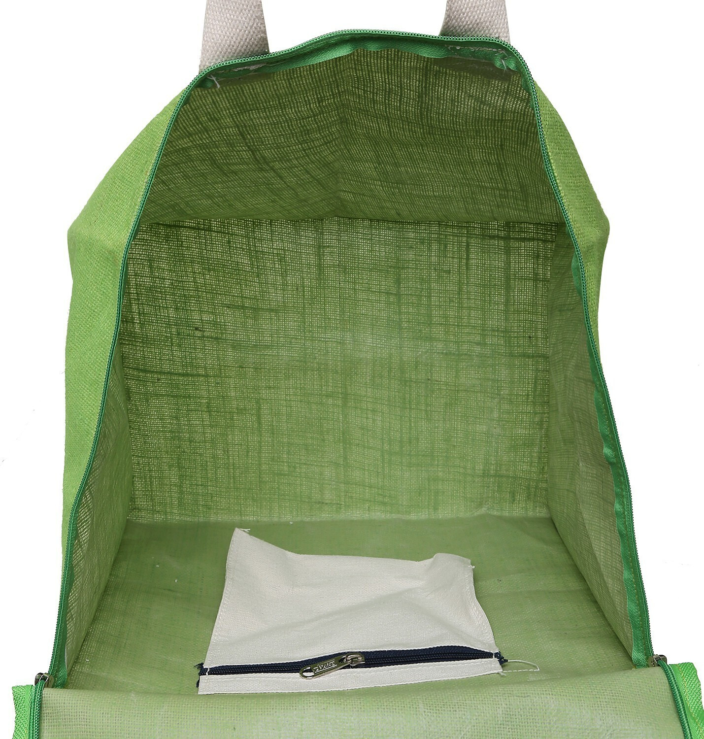 Image of DOUBLE R BAGS Canvas Reinforced Cotton Handles and Thick Base with Multipurpose Storage. Pack of 2 Grocery Bags