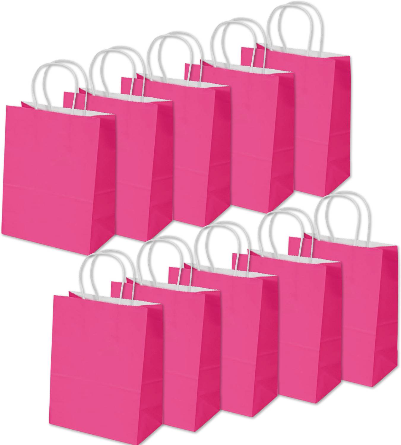 Aakriti Kraft Paper Gift Bags With Handle For Birthdays, Weddings, Return Gift Paper Bag Pack of 10 Grocery Bags