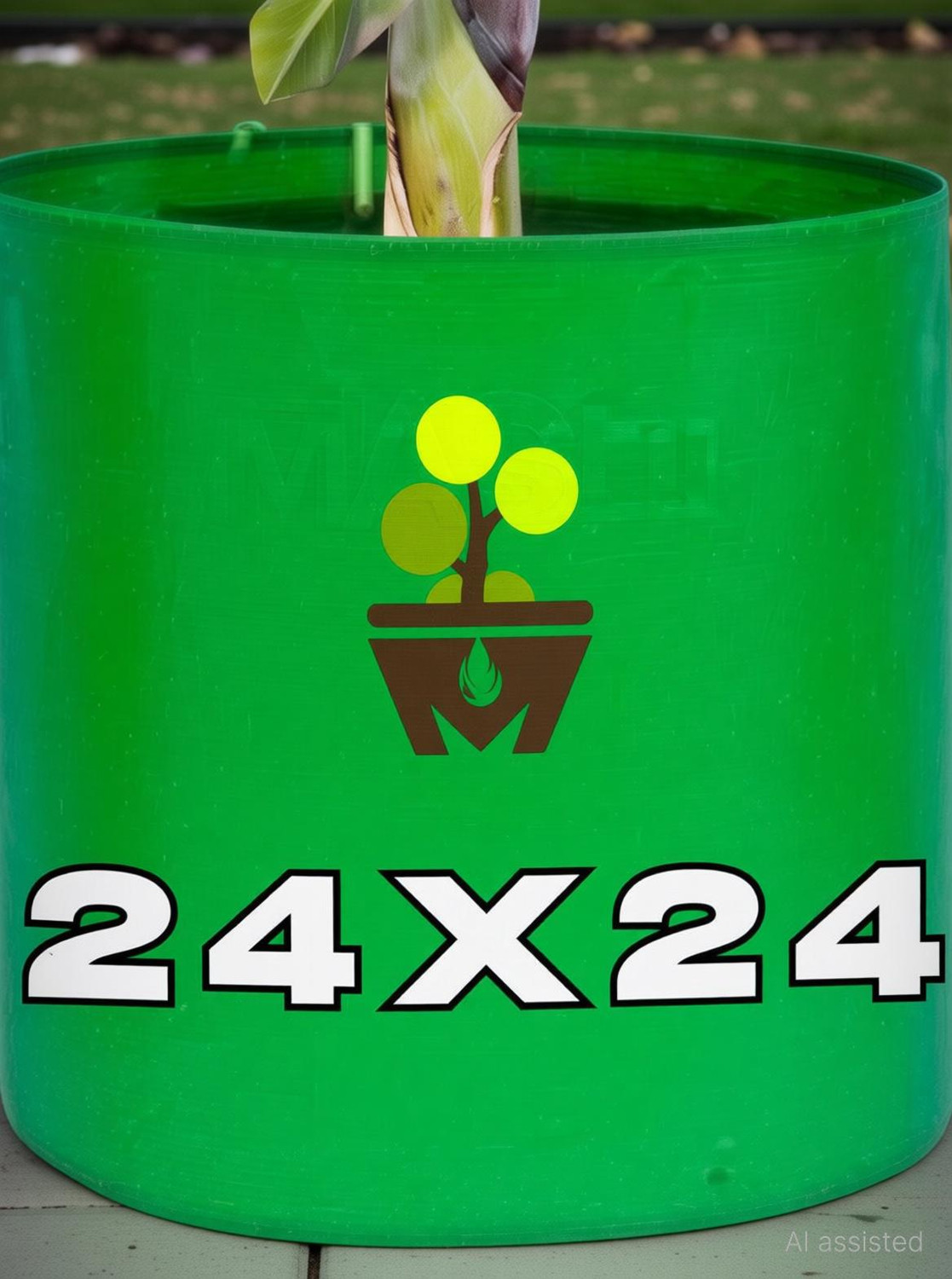 Image of MASHKI Green Bags For Plants, Of Size 24x24 Inches, Hdpe Grow Bags, Plant Bags, Bag Plant Grow Bag