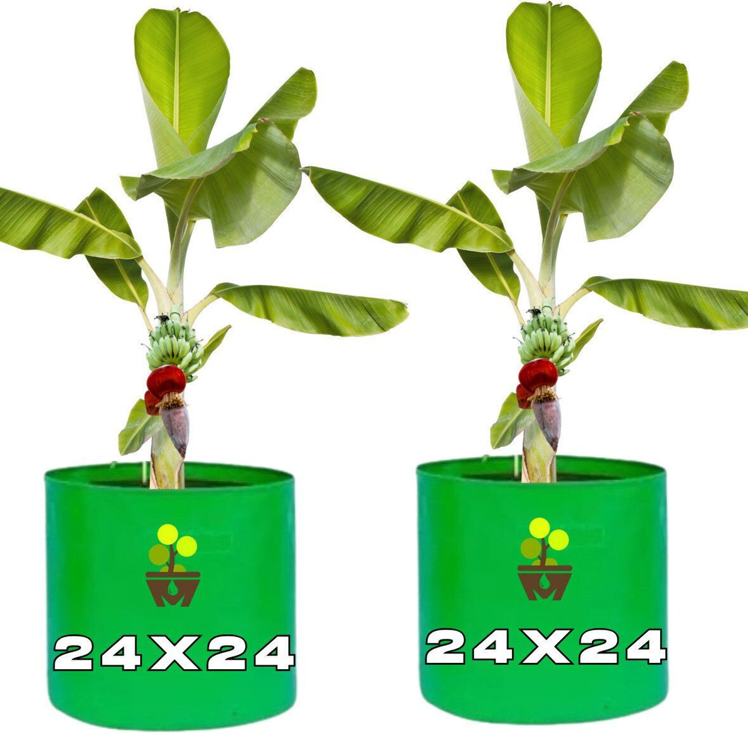 Image of MASHKI Green Bags For Plants, Of Size 24x24 Inches, Hdpe Grow Bags, Plant Bags, Bag Plant Grow Bag