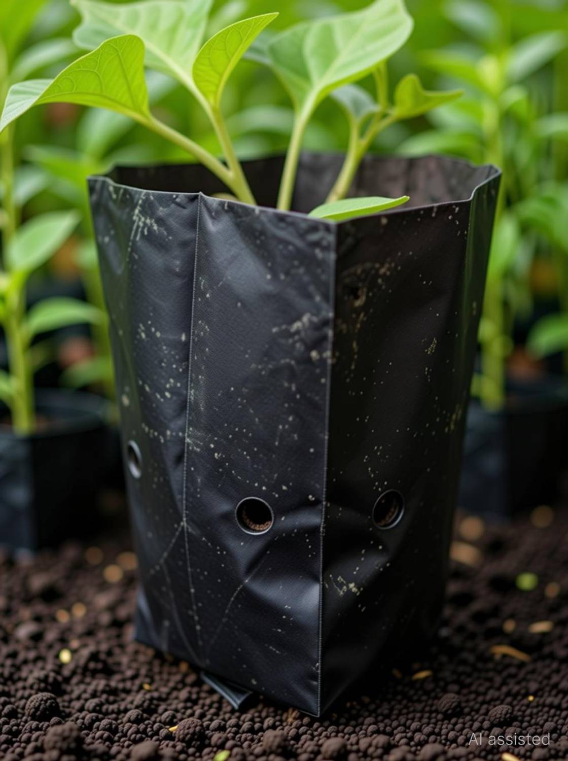 ARYASFASHION 10X10 Nursery Bags Pack of 10 plastic Poly Grow Bag