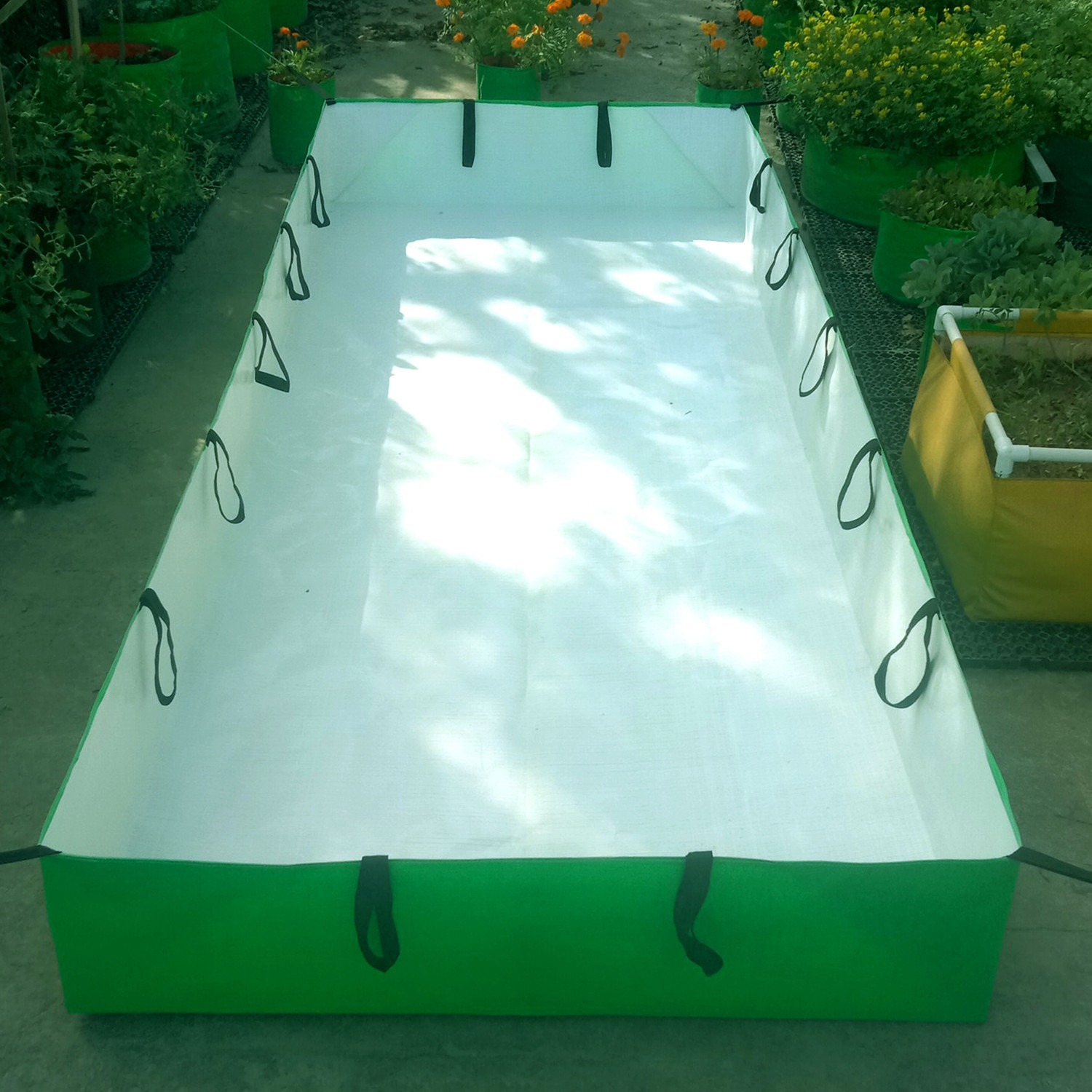 Image of GARDECO 450 GSM HDPE Fabric Azolla Growing Bed(Azolla Bed) 10ft x 4ft x 1ft Grow Bag