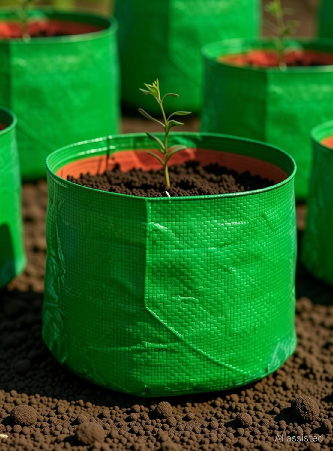 Image of live with alive HDPE Uv Stabilized Grow Bag 9 inch X 9 inch (Set of 10) Grow Bag