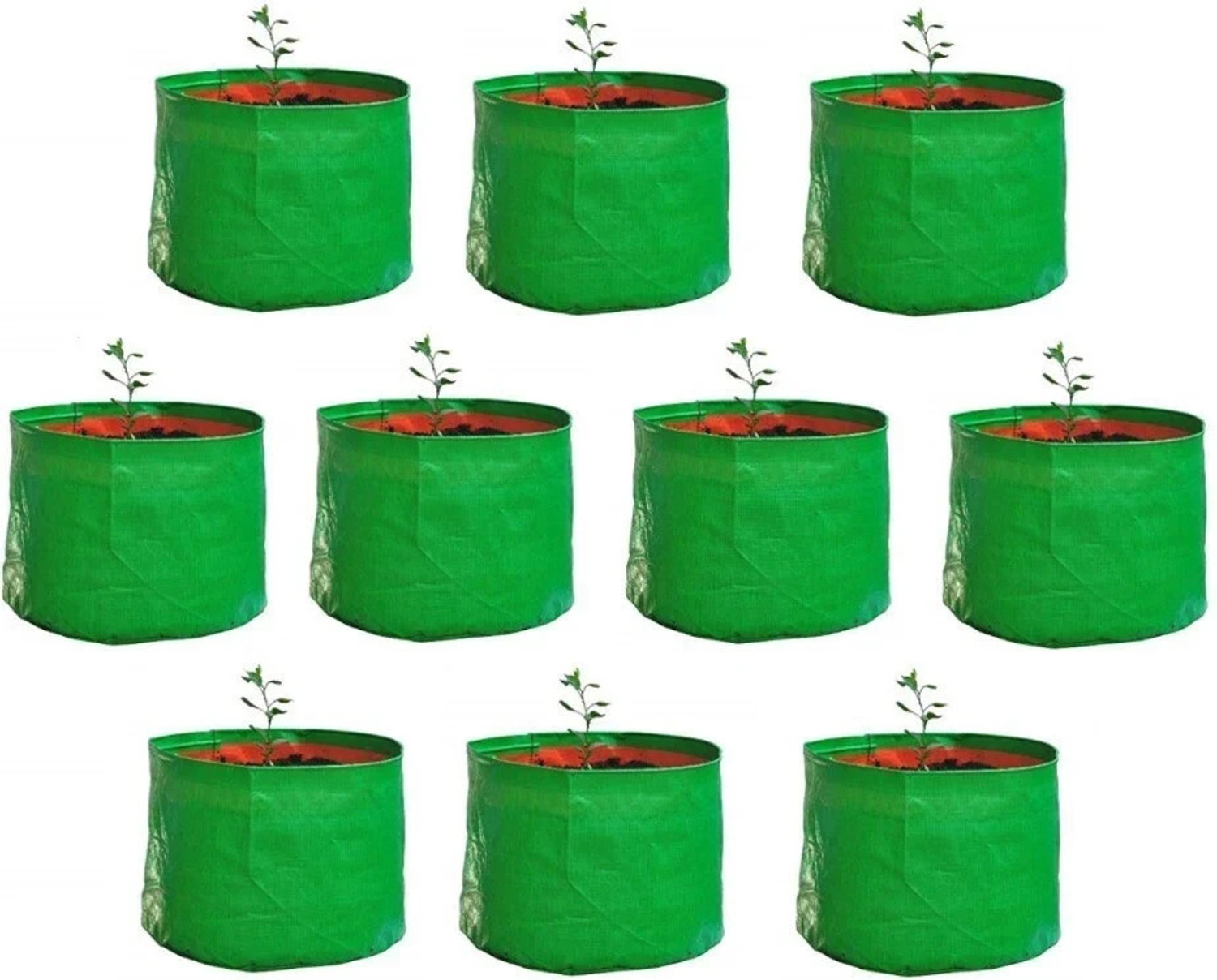 Image of live with alive HDPE Uv Stabilized Grow Bag 9 inch X 9 inch (Set of 10) Grow Bag