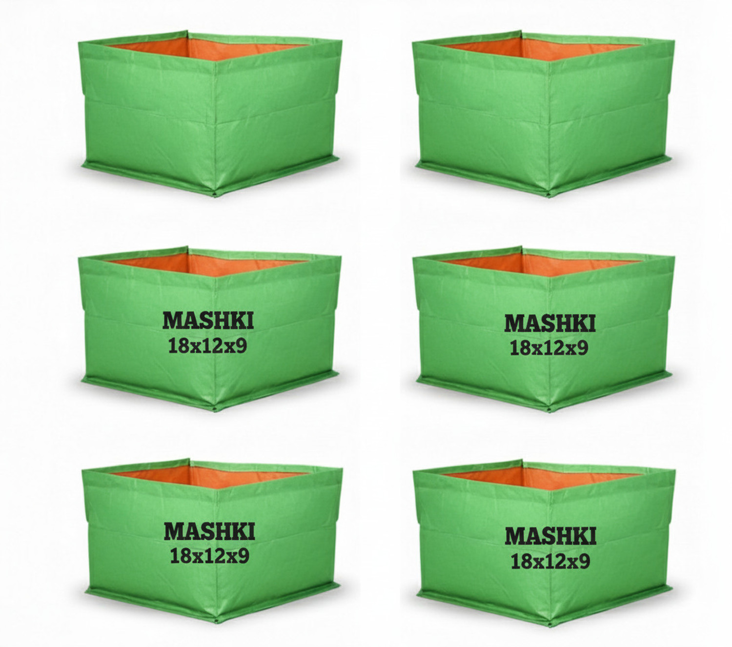 Image of MASHKI HDPE Rectangular 18 inchx12 inchx9 inch, Home Gardening, Balcony Gardening Grow Bag